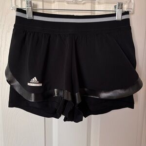 Adidas by Stella McCartney Black Layered Athletic Shorts